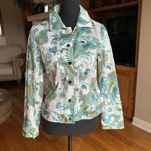 𝅺Doncaster Paisley Print Denim‎ Style Jacket